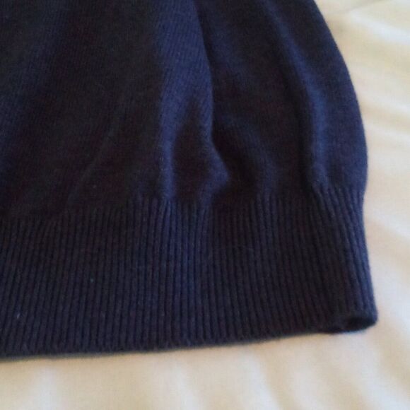 VAN HEUSEN FLEX XL NAVY SWEATER VEST KNIT RIBBED COTTON BLEND OFFICE GOLF SPORTY - Picture 5 of 9